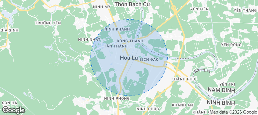 Ninh Bình Airbnb map